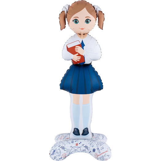 Фигура на подставке, Школьница, Ученица Девочка, Сатин, 1 шт