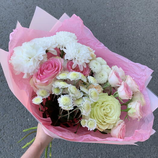 Розовый букет для нее 💗