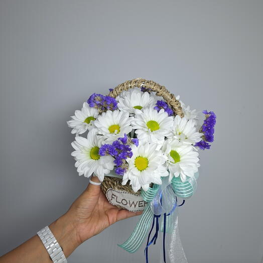 Ромашковый корзина 🤍