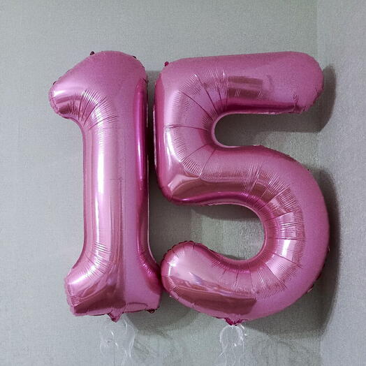 Цифры 15 лет(цвет можно другой выбрать)