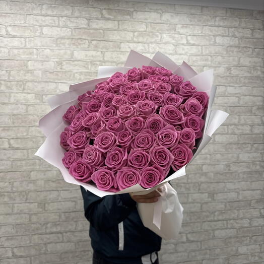 Розовые розы 51 шт💕💕💕