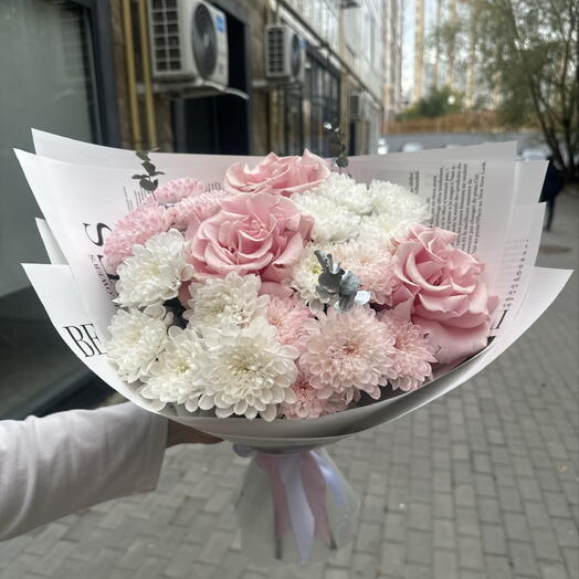 Букет Розовый закат
