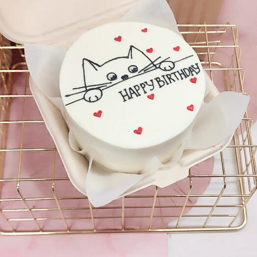 Бенто-торт «happy birthday с котиком