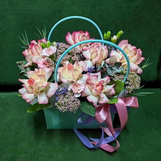 French roses in a handbag