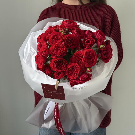 Кустовые красные розы 5 шт 😍