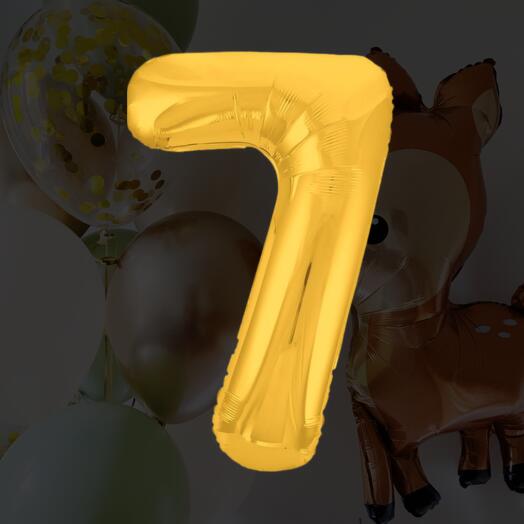 Шар-цифра "7" золото