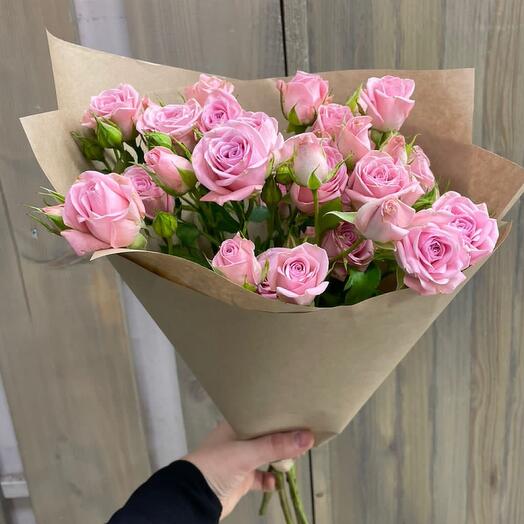 Букет розовых роз, букет цветов Без лишних слов