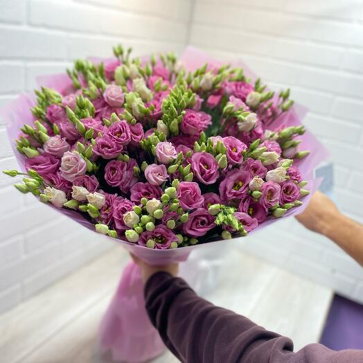 Ramo de eustoma rosa
