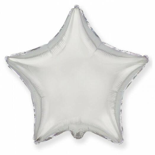Globo Estrella grande de plata con helio