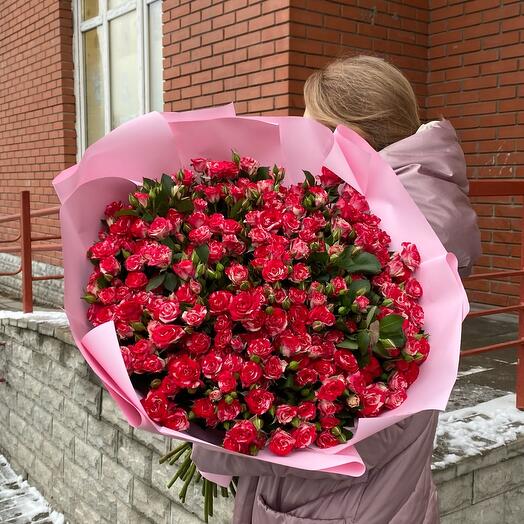Монобукет из кустовой розы