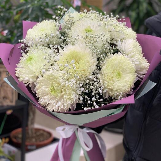 Fluffy chrysanthemums of Antonovka (single-headed)