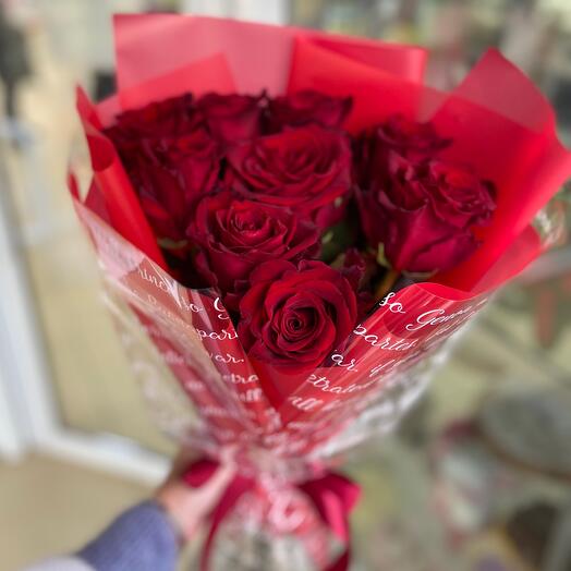 Roses in a bouquet