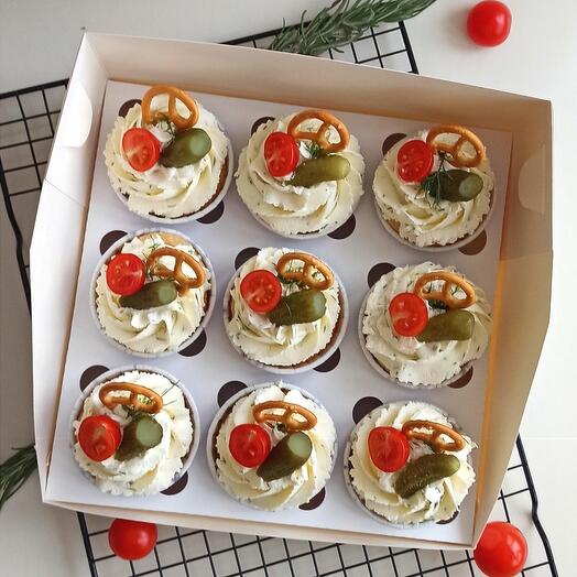 Капкейки сырные закусочные в подарок мужу, брату, папе, другу, коллеге