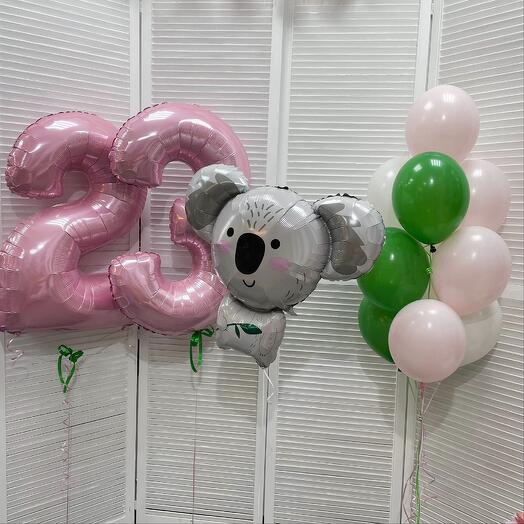 Composition "Koala", 13 balls