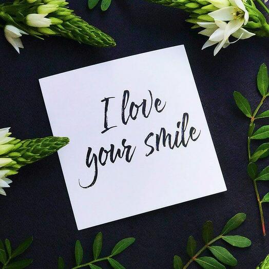 Tarjeta amo tu sonrisa