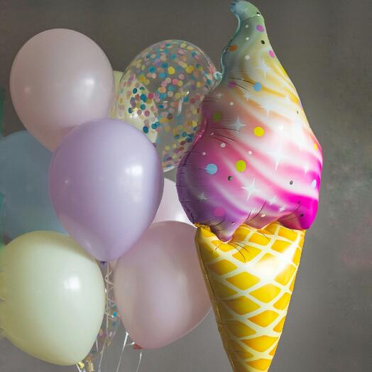 Juego de globos De helado de helio
