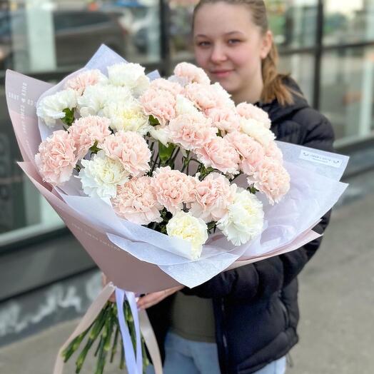 Букет с диантусами