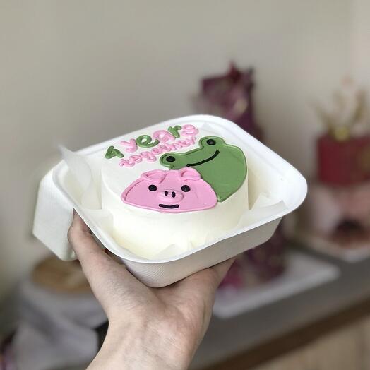 Бенто-торт Свинка и лягушка вместе