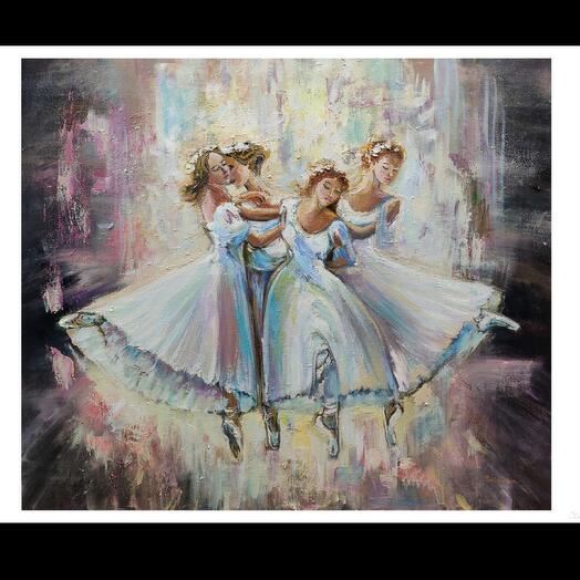 Балерины в танце картина на холсте масло