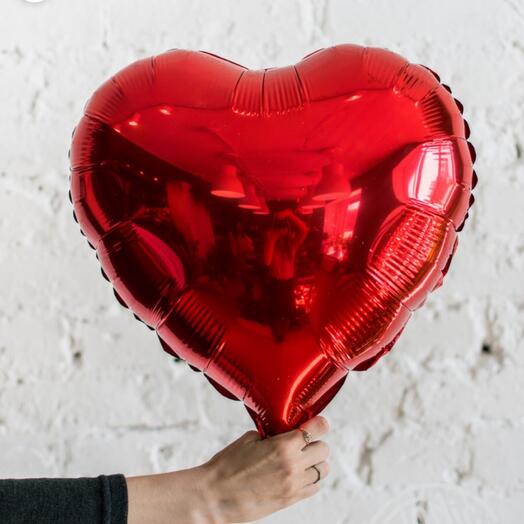 Red Heart shape Helium Balloons