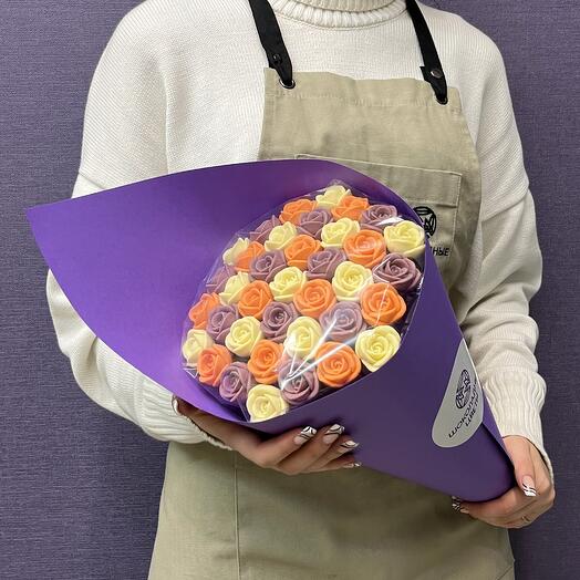 Букет  из 37 шоколадных роз