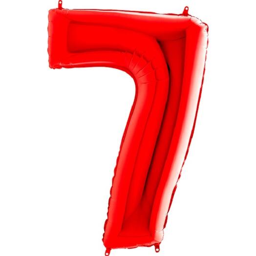 Шар фольгированный цифра "7"