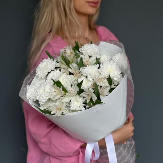 Хризантема и альстромерия