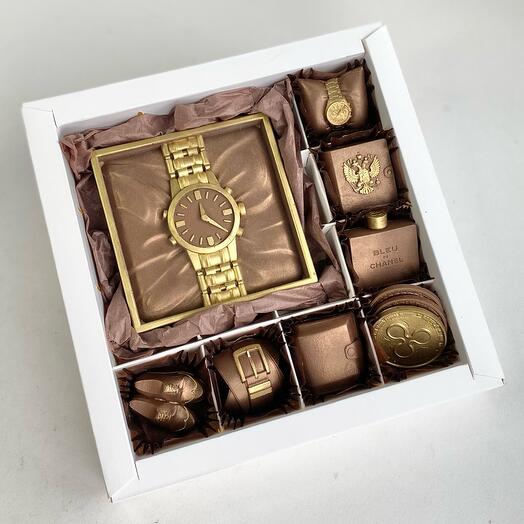 Шоколадный набор для мужчин «Часы»