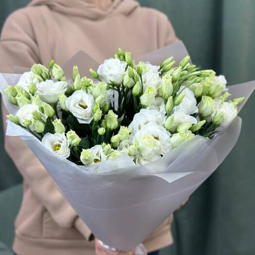 137_Монобукет из 7-ми белых эустом