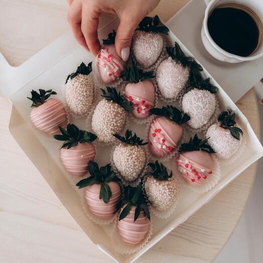Розовый 💕 мусс клубника. Бокс