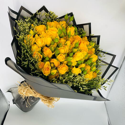 Yellow baby rose bouquets