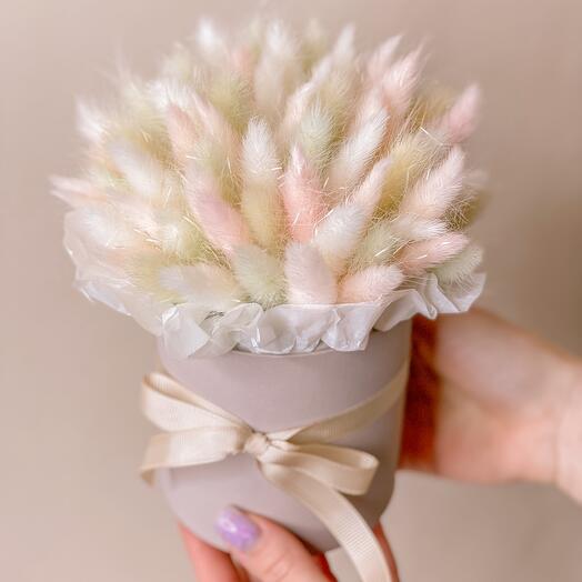 Композиция из лагурусов Pastel (сухоцвет)
