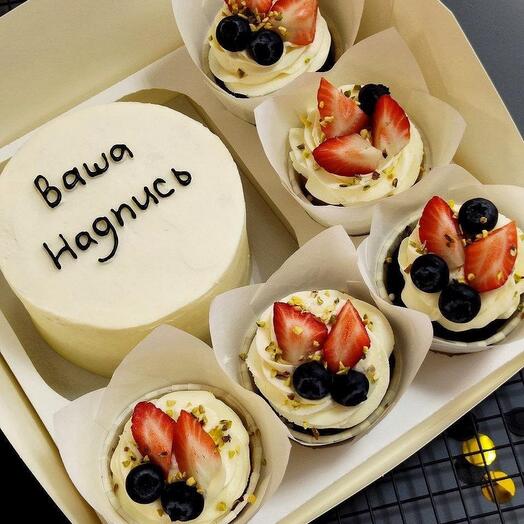 Mini set de Bento y 5 cupcakes