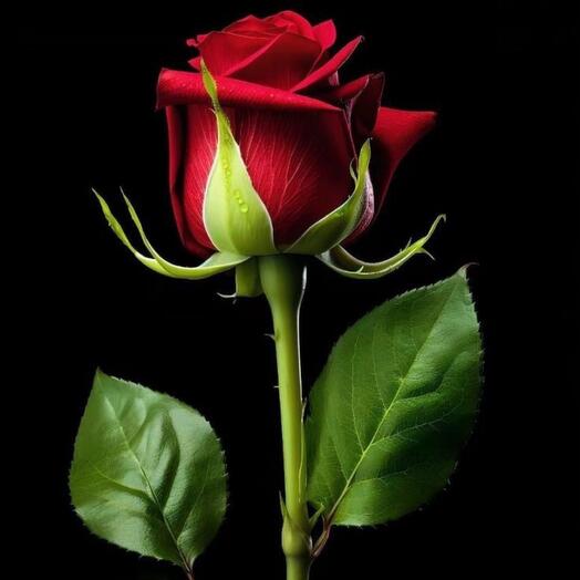 Красная роза 60см