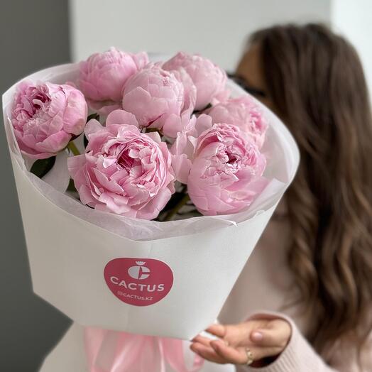 Моно букет ПИОНЫ (7шт)