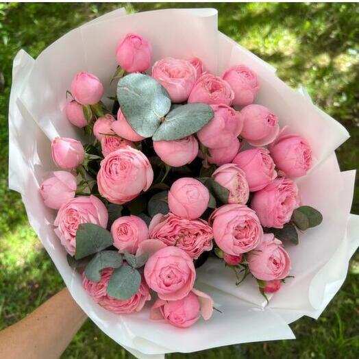 Rosas de peonía rosa