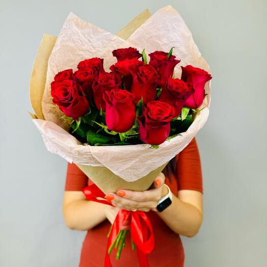 Bouquet of 15 fragrant roses