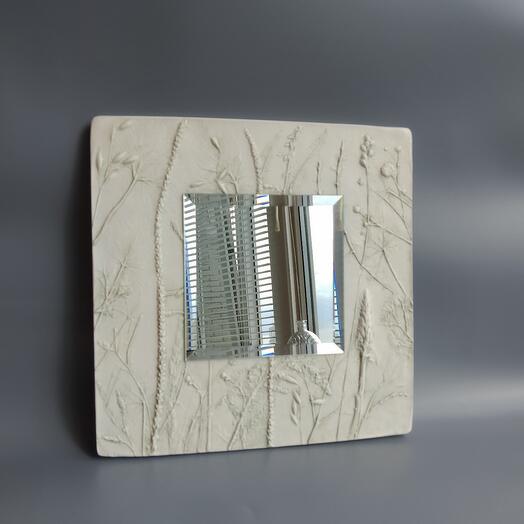 Ботанический барельеф- зеркало " Травы севера"