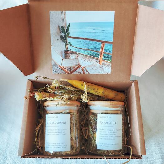 Подарочный набор "Маме" с травяным чаем и свечой