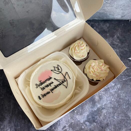 Набор бенто + 2 капкейка 🎂дочери