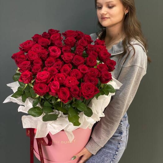 51 роза в коробке XL
