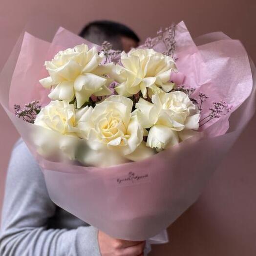 Bouquet "Chanel" (French rose and limonium)