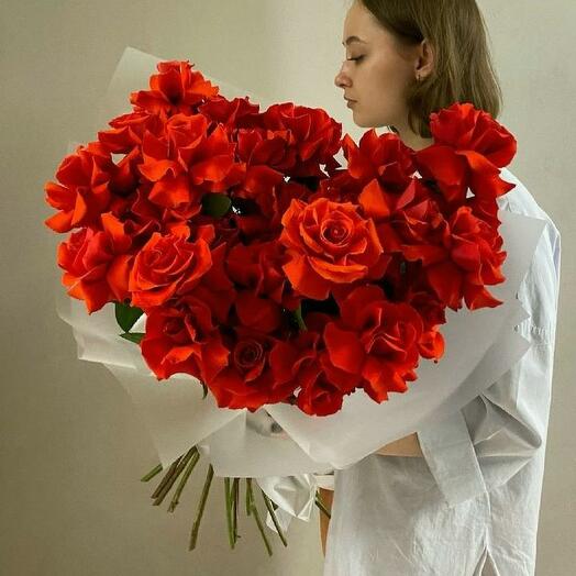Букет из 21 французской розы