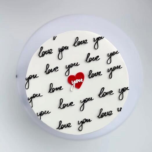 Торт love you