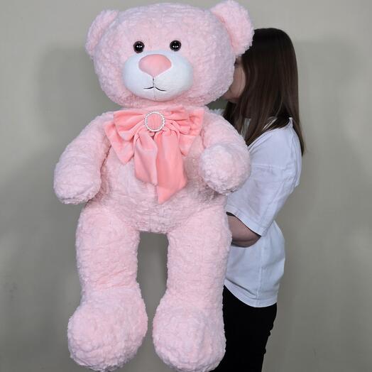 Soft toy teddy bear pink 80 cm
