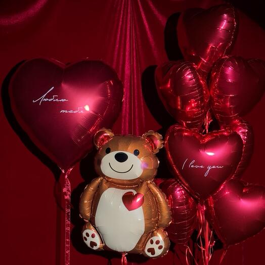Balls for girls Bear in hearts
