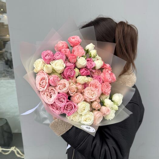 Кустовые пионовидные  розы Premium 💞