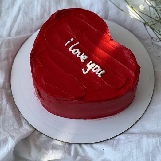 Бенто-торт ️ "I Love You" в форме сердца