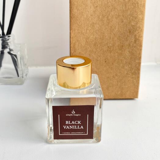 Ароматный диффузор для дома и офиса BLACK VANILLA, 50 мл подарок на день рождения