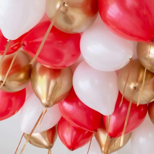 Воздушные шары под потолок 20 шт. Helium balloons under ceiling 20 pcs